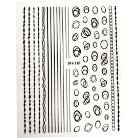 Stickers - Lignes et courbes noires