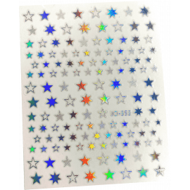 12-Stickers étoiles holographiques