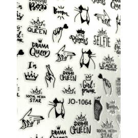 45-Stickers décorations "queen girl"