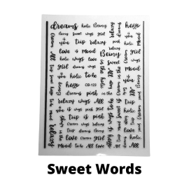 46-Stickers Sweet words