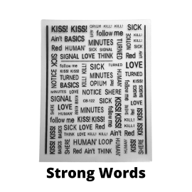 47-Stickers Strong words