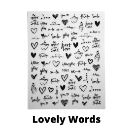 48-Stickers Lovely words
