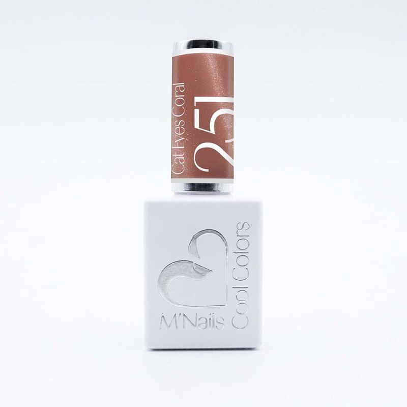 Cool colors 251 - Glass Cat Eyes - Coral  - 2
