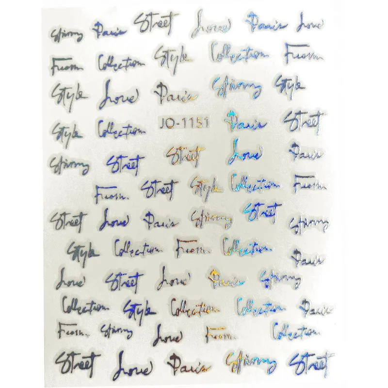 Stickers - Écritures calligraphiques holographiques  - 2