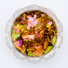 Pink fire flakes
