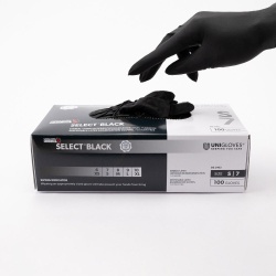 Gants Premium Latex noirs - 100pcs - UniGloves  - 1