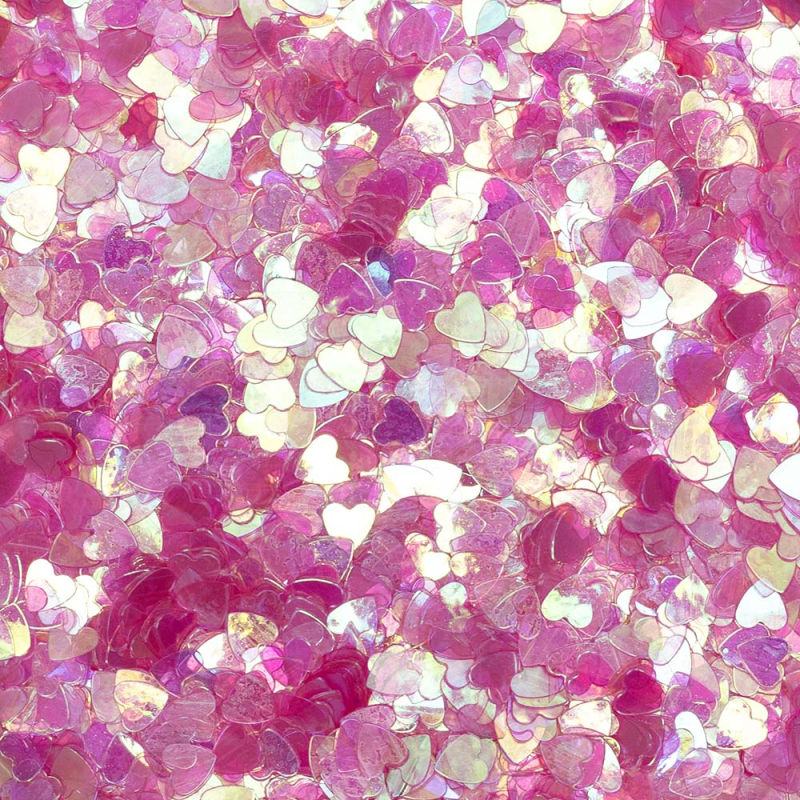 Paillettes Secret Crush - Cœurs holographiques nail art