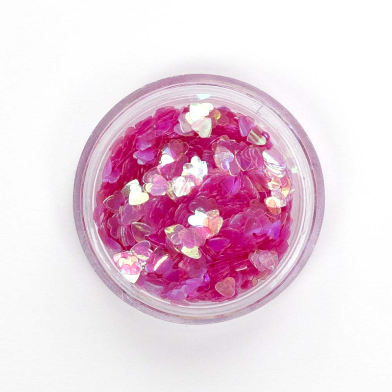 Paillettes Secret Crush - Cœurs holographiques nail art