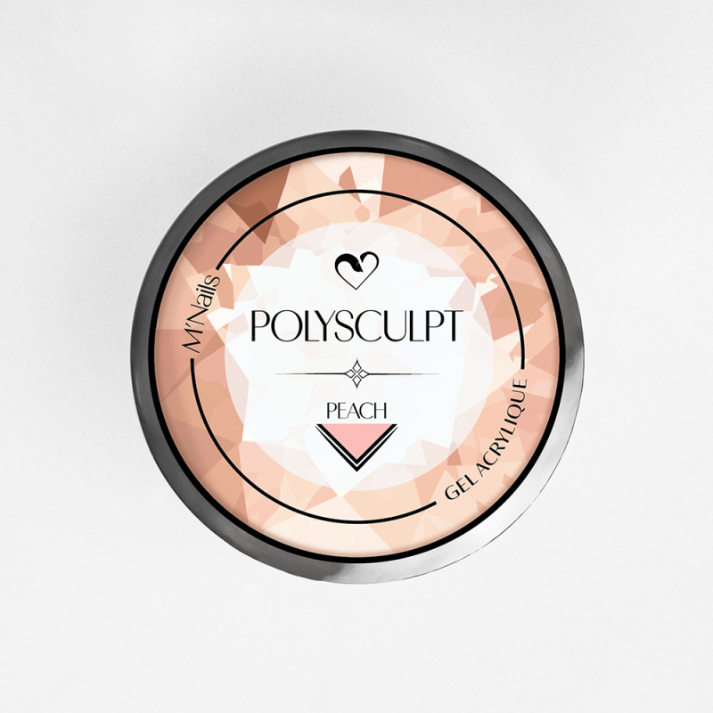 Polysculpt Peach - Acrygel rose orangé
